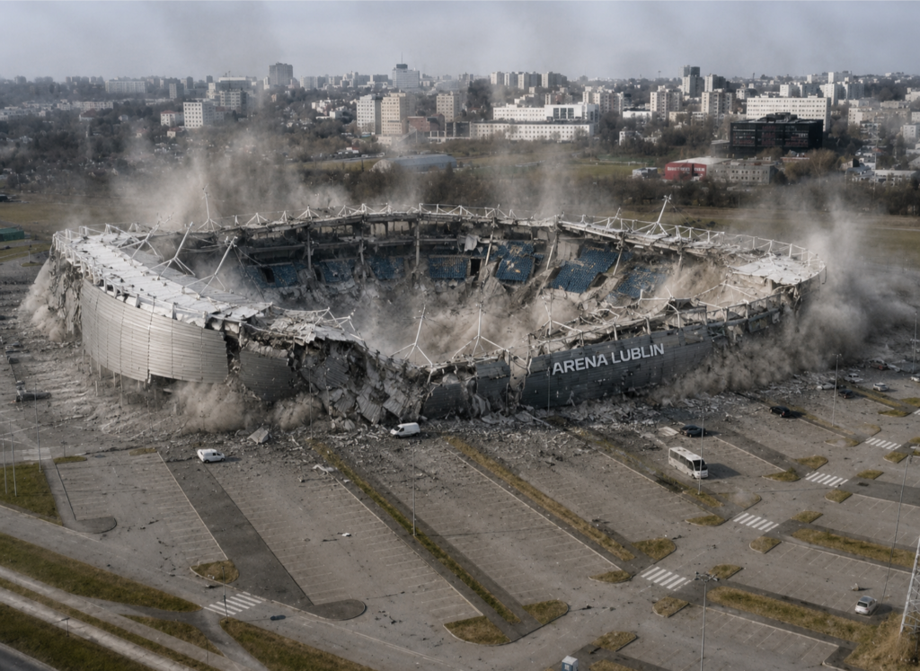 Motor Lublin żegna się ze stadionem, który z powodu uszkodzeń konstrukcyjnych nie będzie już mógł gościć meczów