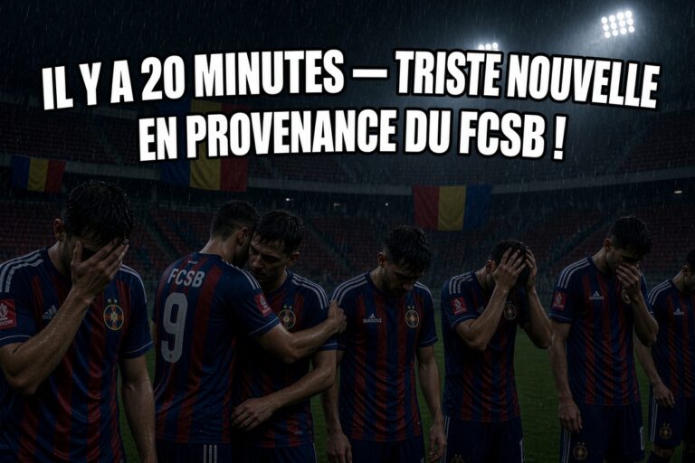 IL Y A 20 MINUTES — TRISTE NOUVELLE EN PROVENANCE DU FCSB !…
