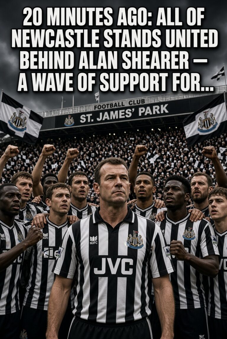 20 MINUTES AGO: ALL OF Newcastle STANDS UNITED BEHIND Alan Shearer  — A WAVE OF SUPPORT FOR…